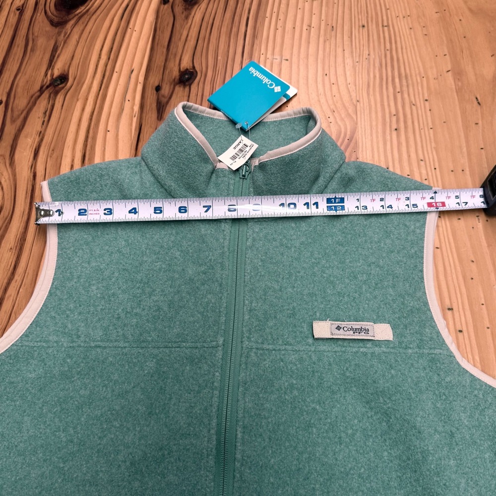 Columbia Harborside Fleece Vest Womens Large Green PFG Full Zip FL1006-962 NEW - Picture 4 of 11
